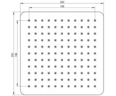 Deante Steel shower head – 250×250 mm