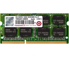 RAM Atmintis do laptopa Transcend SODIMM, DDR3, 8 GB, 1333 MHz, CL9 (TS1GSK64V3H)