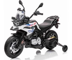 Ramiz Vaikiškas elektrinis BMW F850 GS motoroleris su muzika ir USB jungtimi, iki 30 kg, juodas