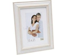 Nuotraukų rėmelis Deknudt S221H1 15x20 Mediena balta w. smėlio spalvos