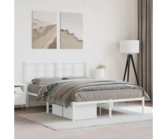 Lova Lovos rėmas Balta 140 x 210 cm Kietos pušies mediena