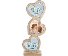 Nuotraukų rėmelis Ramka ZEP Frida 3x12x11,5 Ramka drewniana su 3 sercami RE333