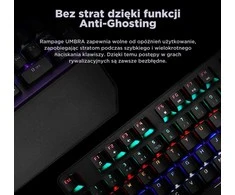 Klaviatūra Mėlyna Rampage Umbra KB-R86 Mėlyna Switch juoda