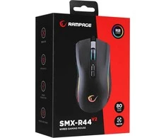 Pelė Rampage SMX-R44V2 12800 DPI RGB LED 1kHz HUANO Makro juoda