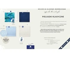 Rankšluostis BAMBUKO/ALGE SVYSKLĖS SU BURBULULIAIS 75 X75 NATURAL SAVE THE OCEAN GAT1