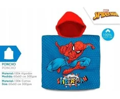Marvel Kids Euroswan rankšluosčių pončas 60x120cm medvilninis Spiderman SPM-D37B Kids Euroswan