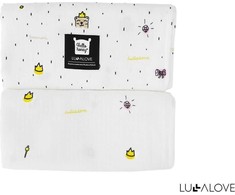 Rankšluostis LullaLove Muślinowa pieluszka/myjka niemowlęca, bambusowa - jagódki (LLV08848)