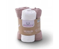 Rankšluostis Multitex Muslino vystyklai BabyMatex 70x80 cm 3 vnt, ruda