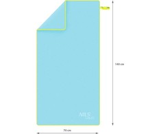 Rankšluostis Nils Extreme Ręcznik su mikrofibry Nils Aqua NAR11 140x70 cm Šviesiai mėlynas