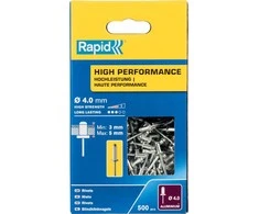 Rapid Greitasis segiklis, sustiprintos kniedės, o4 8mm, aliuminis, 500vnt dėžutė