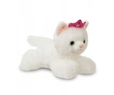 Rappa Fancy Pals – Plush Toy Princess Kitty with Rožinė Crown in Rainbow Bag 20 cm Eco-Friendly