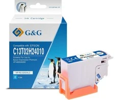 Rašalas G&amp;G G&amp;G suderinamas rašalas / rašalas su C13T02H24010, NP-E-0202XLC, žydras