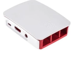 Raspberry Pi 4 oficiali dėžutė - raudonai balta