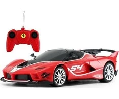 Radijo bangomis valdomas automobilis Ferrari raudonas