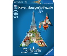 Puzzle 960 Silhouette Eiffel Tower - RAVENSBURGER dėlionė