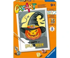 Dėlionė Piešimo pagal skaičius rinkinys CreArt Ravensburger 23712 Happy Halloween