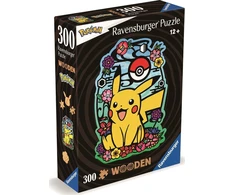Ravensburger medinė dėlionė 300 vnt. - Pikachu
