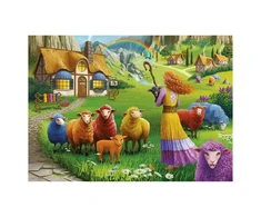 Ravensburger Dėlionė 1000 vnt. - Spalvotos avys