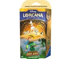 Ravensburger „Disney Lorcana: Į inklands“ – „Pradinė kortų kaladė Amber &amp; Emerald“.