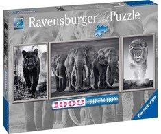 Ravensburger Dėlionė 1000 vnt. - Juodai balti gyvūnai