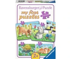 Ravensburger Dėlionė 2/4/6/8 vnt. - Mieli gyvūnai