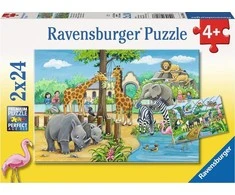 Ravensburger Dėlionė 2x24 vnt. - Sveiki atvykę į zoologijos sodą