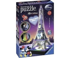 3D galvosūkis Disney Eifelio bokštas su šviesa - RAVENSBURGER 3D dėlionė