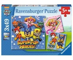 Ravensburger Dėlionė 3x49 vnt. - Šunyčiai patruliai
