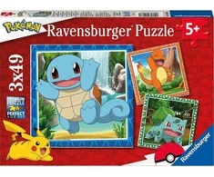 Ravensburger Dėlionė 3x49 vnt. - Pokemonai