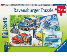 Ravensburger Dėlionė 3x49 vnt. - Policija