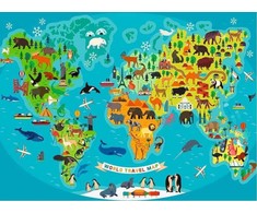 Ravensburger dėlionė „Gyvūnų pasaulio žemėlapis“, 150 XXL det., nuo 7 m.