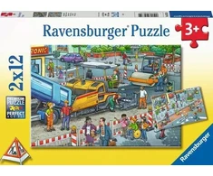 Dėlionė Ravensburger kelio statybos aikštelė 2x12p