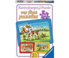 Ravensburger Dėlionė 3x6 vnt. - Gyvūnai