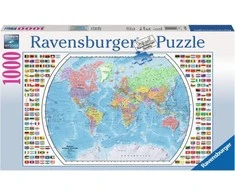 Dėlionė Ravensburger – galvosūkių politinis pasaulio žemėlapis 1000p (12000664)