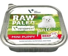 Vetexpert RAW PALEO Pate Mini Puppy jautiena - šlapias maistas šuniukams - 150 g