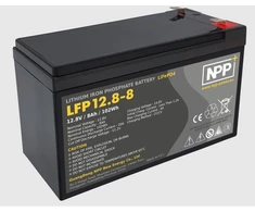Akumuliatorius LiFePO4 12.8V 8Ah su F2 (T2) kontaktais NPP