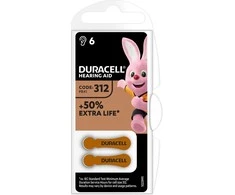 Duracell klausosiems aparatams 312, 6 vnt.
