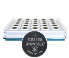 Rayovac Japcell CR2450 ličio sagos formos baterijos - 100 vnt. - pramoninė pakuotė