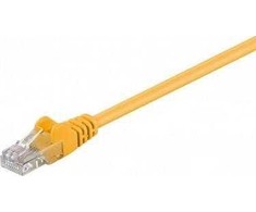 Goobay RB-LAN CAT 5e jungties kabelis, U/UTP, geltonas – laido ilgis 0,25 m