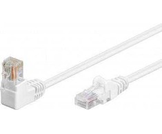 Goobay RB-LAN CAT 5e Jungiamasis laidas 1x 90 kampu, U/UTP, Baltas - Laido ilgis 5 m