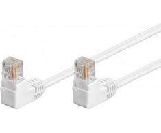 Goobay RB-LAN CAT 5e Jungiamasis laidas 1x 90 kampu, U/UTP, baltas - Laido ilgis 10 m