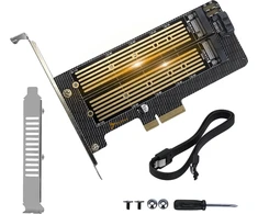 Reagle SSD diskų adapteris M.2 PCIe 4.0 X4 64 Gbps 2 viename NVMe SATA perėjimo plokštė