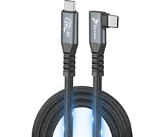 Reagle USB C 5 m kabelis, skirtas OCULUS STEAM VR QUEST 3 3S META VR tethering, 20 Gbps, 240 W