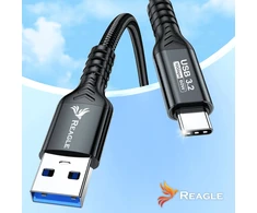 Reagle USB C - USB-A 5 m laidas, skirtas OCULUS STEAM VR QUEST 3 3S META tethering, USB-A PD 60 W 10 Gbps REAGLE