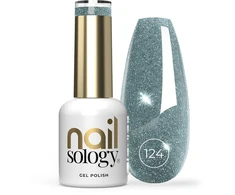 Realac Clavier Nailsology hibridinis nagų lakas su blizgučiais 124 Sea Life Mėlyna 8ml