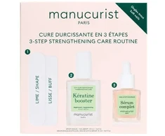 Manucurist 3-Step Strengthening Care Routine komplektas do pielęgnacji miękkich i zniszczonych paznokci