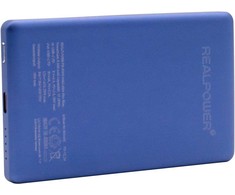 Powerbank Realpower PB-5000 MAG Ultra Slim 5000mAh Juodai-mėlyna