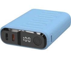 Realpower Powerbank PB-10000C PD+ su 3x Type-C, purpurinė
