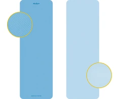 Gimnastikos kilimėlis jogai, pilatesui, fitnesui, 183x61cm, storis 4mm, TPE medžiaga, mėlyna, REBEL ACTIVE