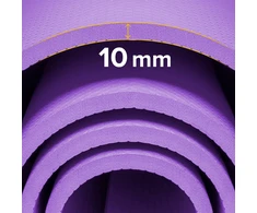 Gimnastikos kilimėlis jogai, pilatesui, fitnesui, 183x61cm, storis 1cm, TPE medžiaga, violetinė, REBEL ACTIVE